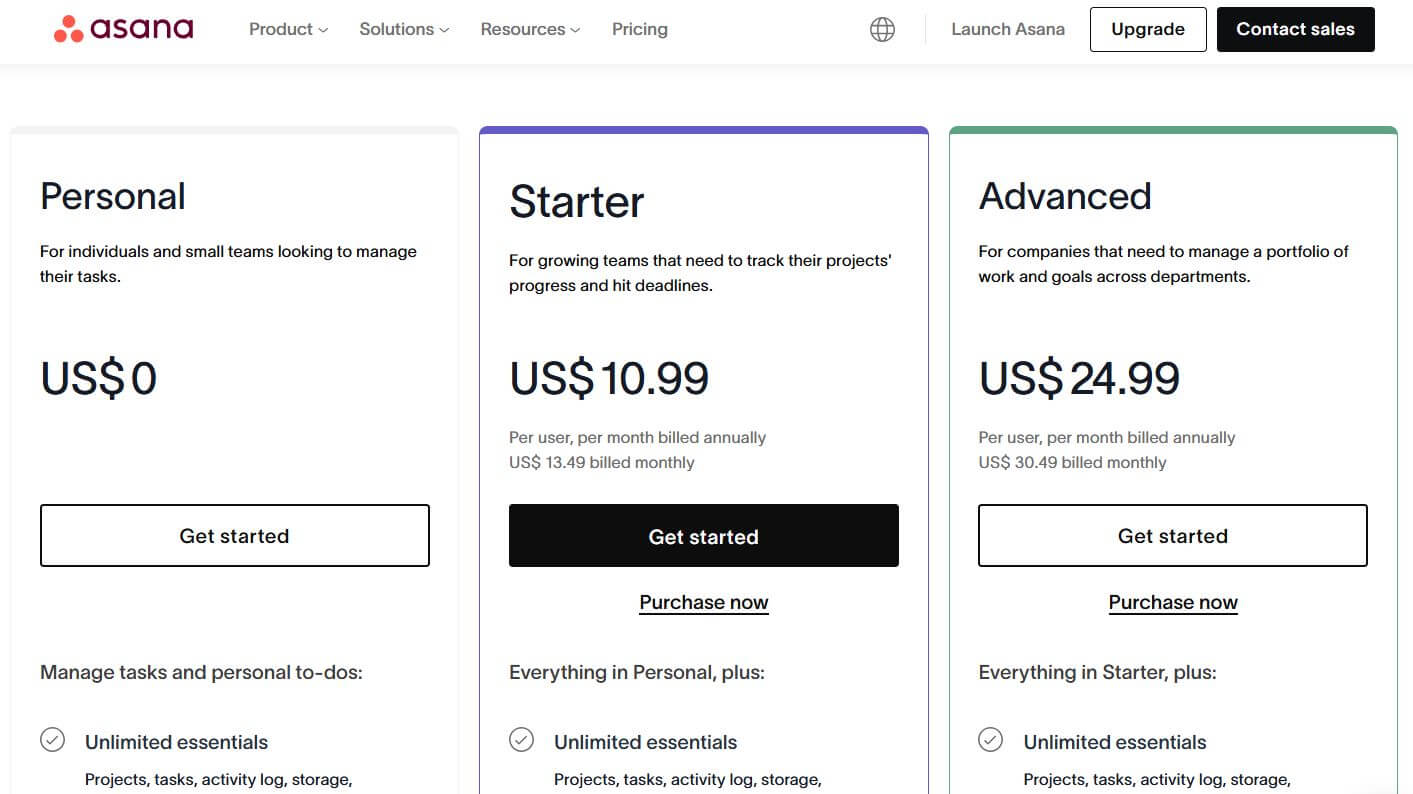 Asana Pricing Changes - PriceTimeline