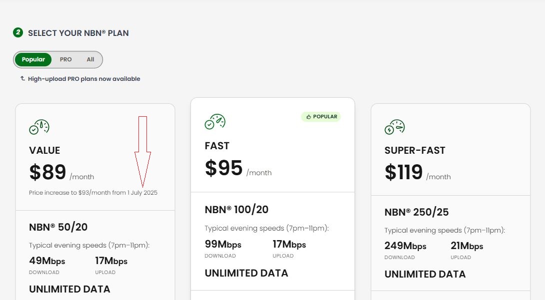 Aussie Broadband NBN update on Price Increase on July 1st