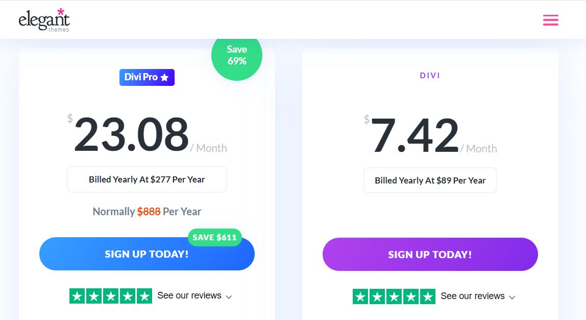Elegant Themes Pricing Changes - PriceTimeline