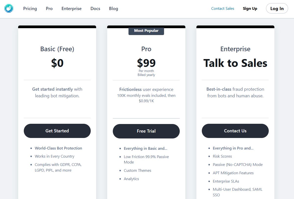 hCaptcha Pricing Changes - PriceTimeline