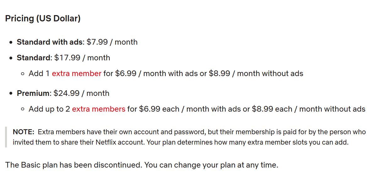 Netflix pricing on May 23, 2025