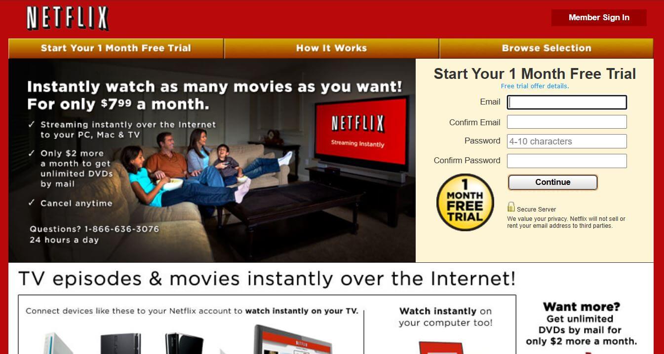 Netflix pricing on February 5, 2011