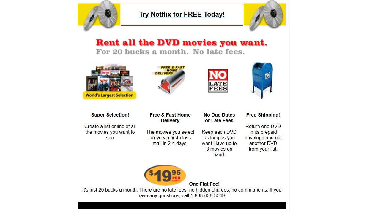 Netflix pricing on September 14, 2002