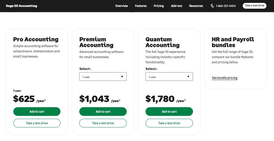 Sage 50 pricing on May 20, 2025
