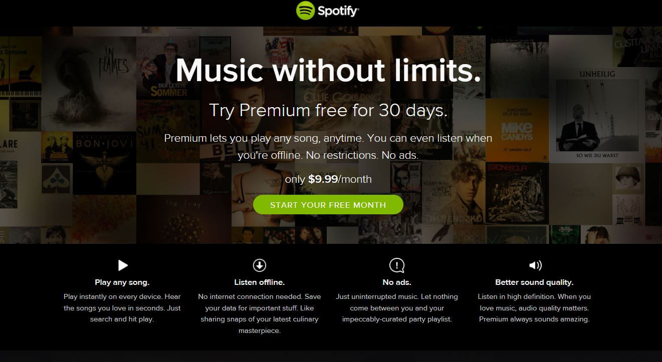 Spotify Premium pricing on August 30, 2014