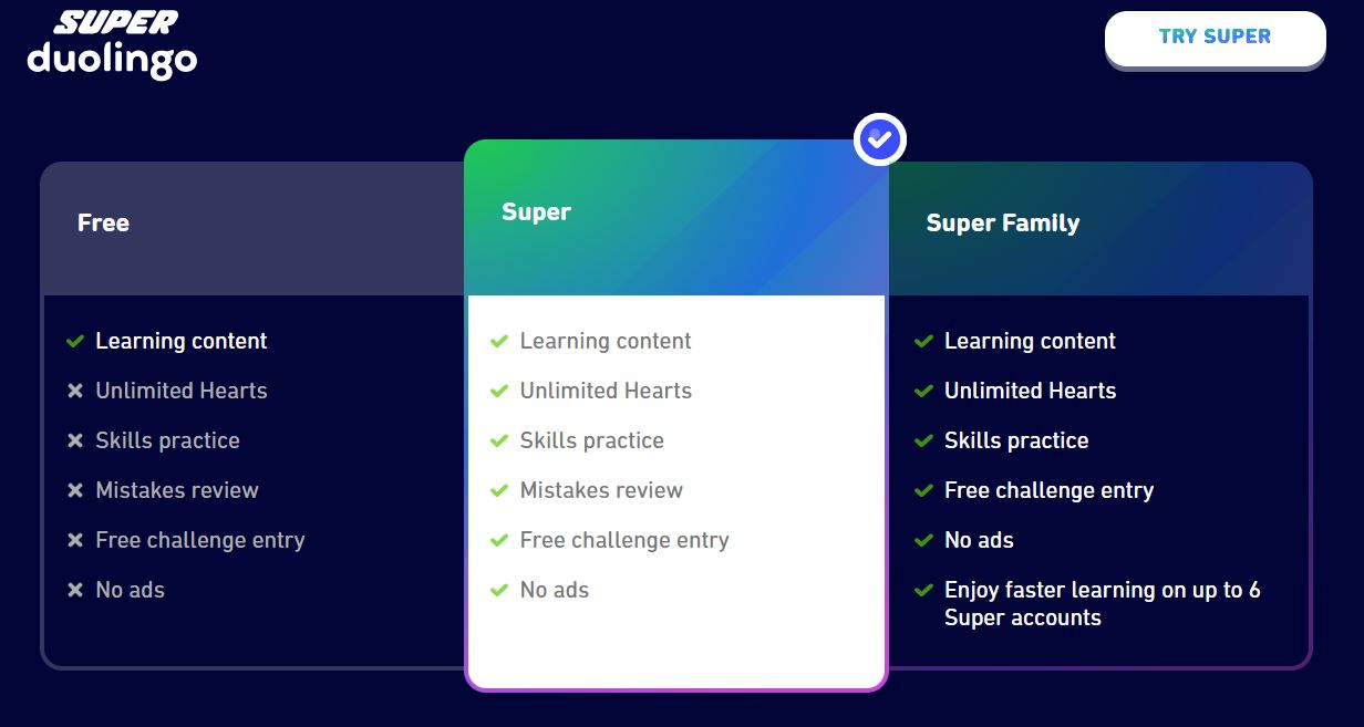 Super Duolingo pricing on May 28, 2025