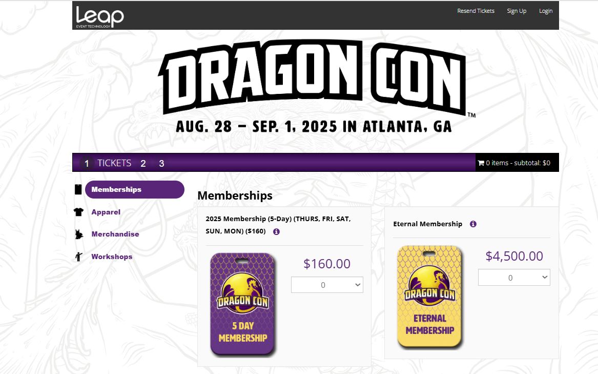 Dragon Con Update on 2025 Membership Price Increase