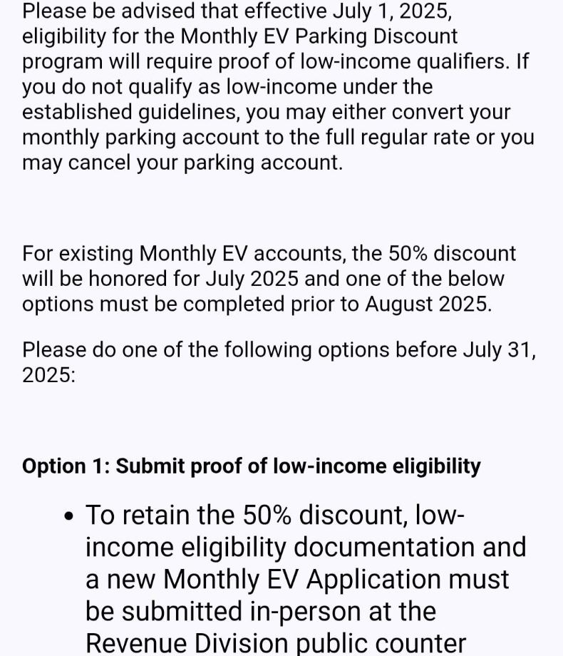 Sacramento Update on Parking Fees Increase for EVs on August 1st