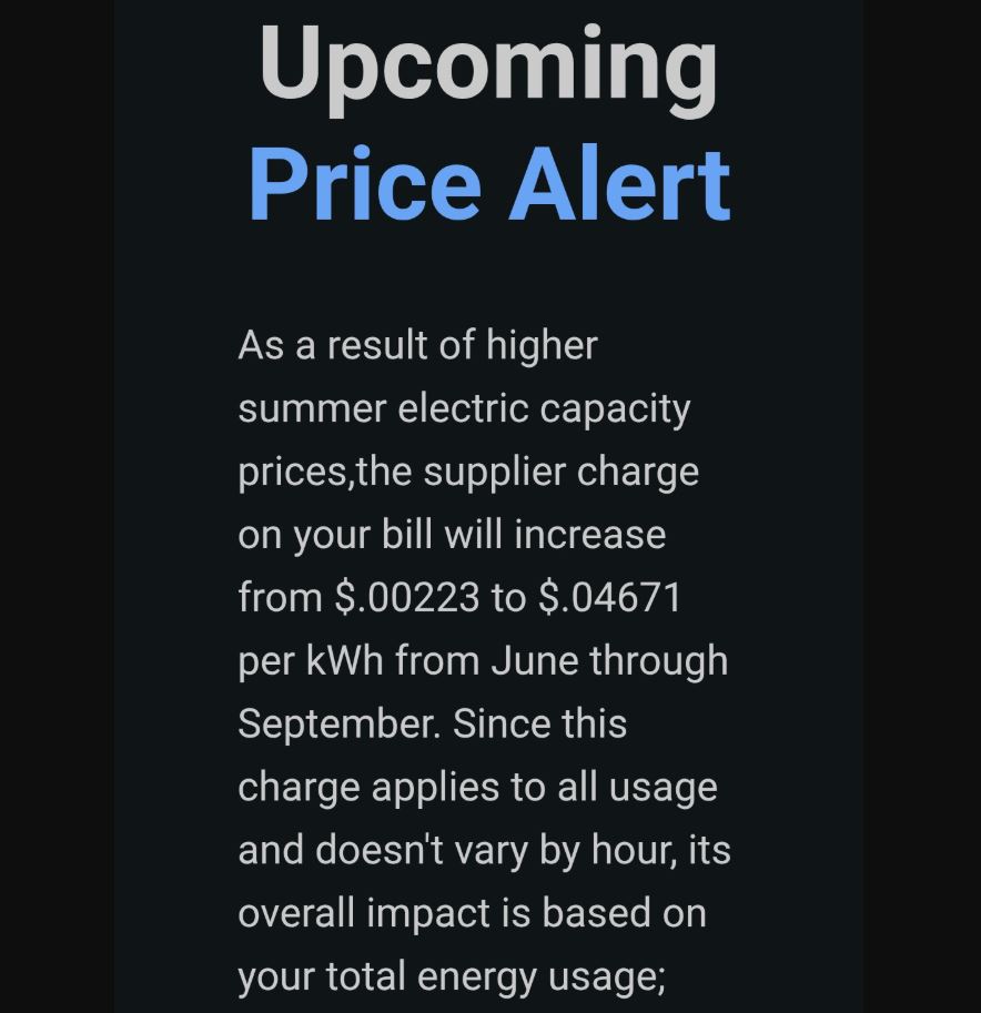 Ameren Update on Supplier Charge Price Increase in June