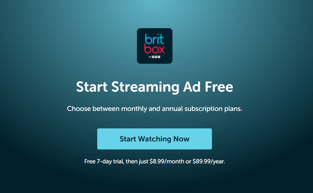 BritBox pricing on June 3, 2025