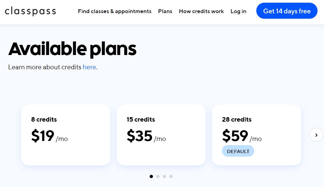 ClassPass pricing on June 3, 2025