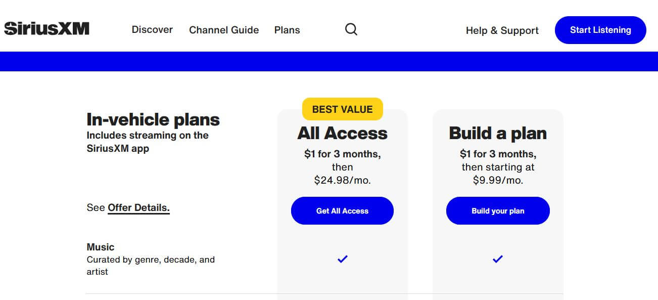 SiriusXM pricing on July 17, 2025