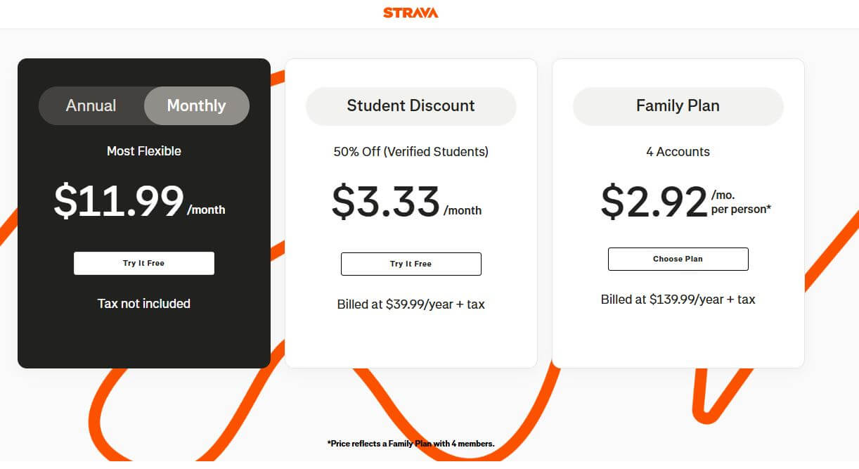 Strava pricing on February 14, 2025