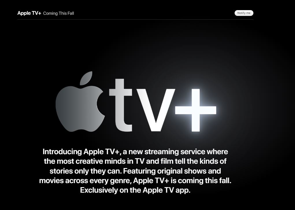 Apple TV Plus pricing on September 12, 2019