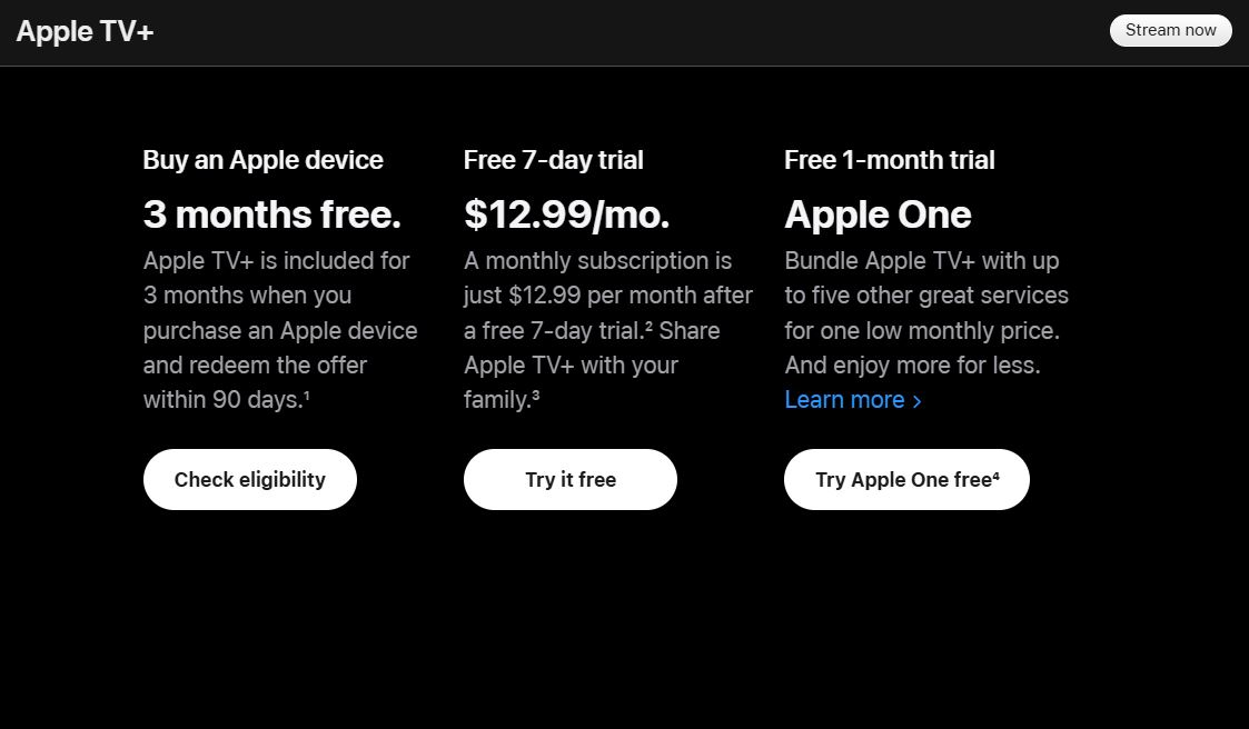 Apple TV Plus pricing on August 21, 2025