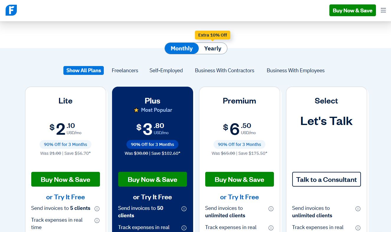 FreshBooks pricing on August 27, 2025