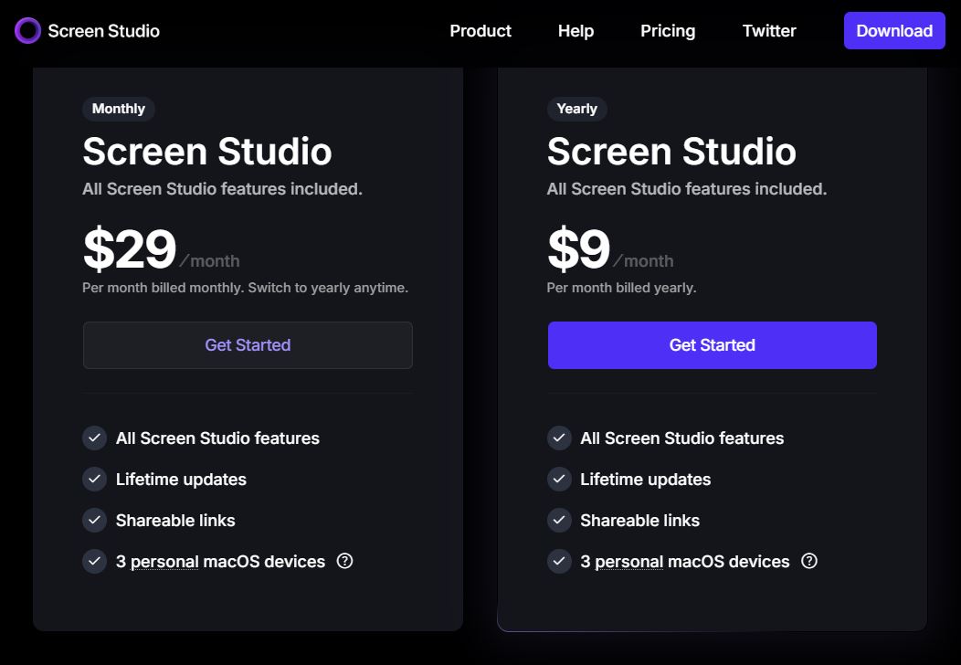 Screen Studio Update on Removal of One-Time Payment and Shift to Subscriptions