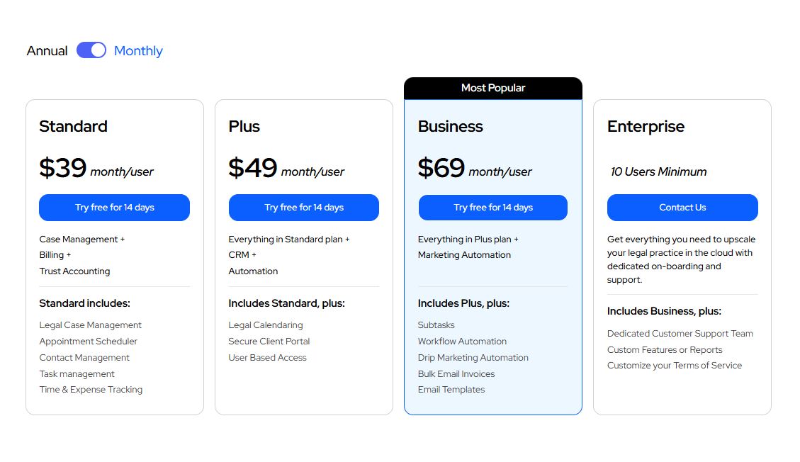 Lawcus pricing on August 8, 2025