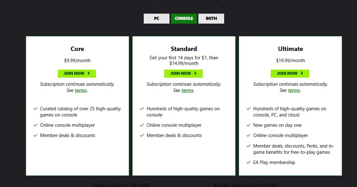 Xbox Game Pass pricing on February 12, 2025