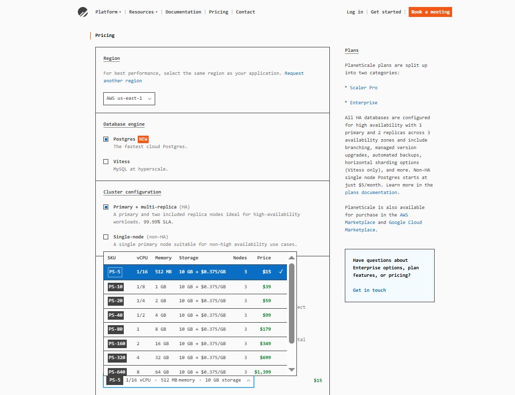 PlanetScale Pricing Changes - PriceTimeline
