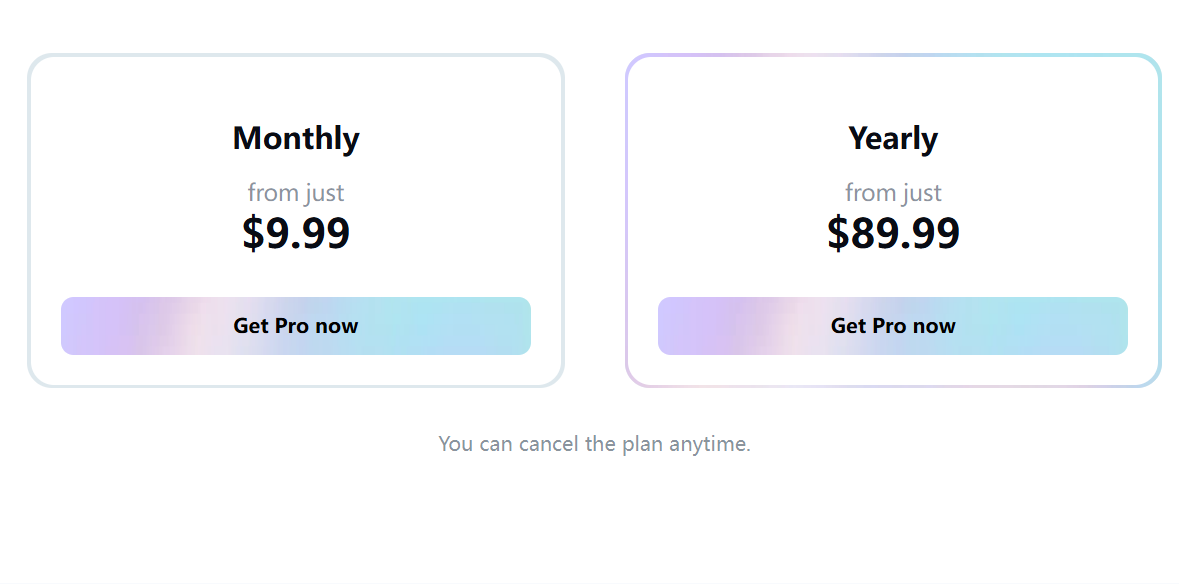 CapCut pricing on April 24, 2025