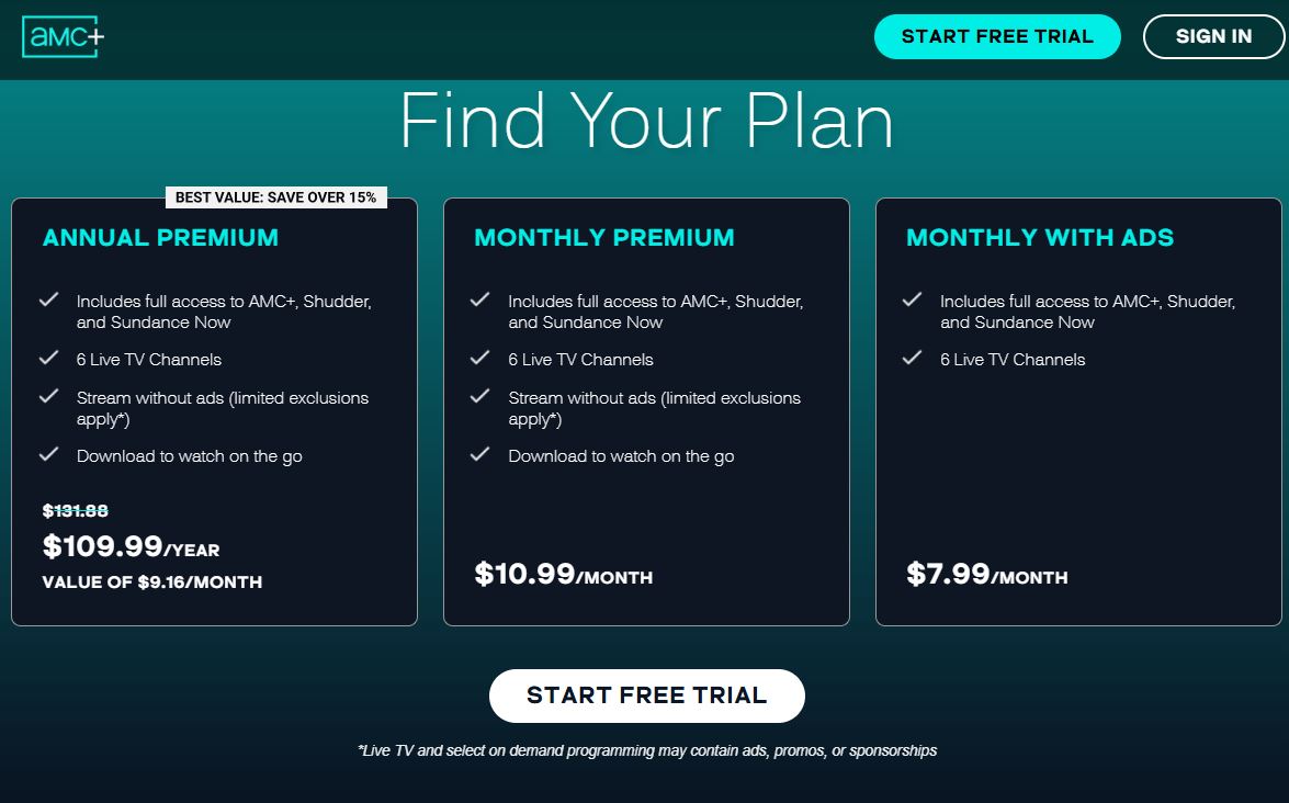 AMC Plus pricing on February 12, 2026
