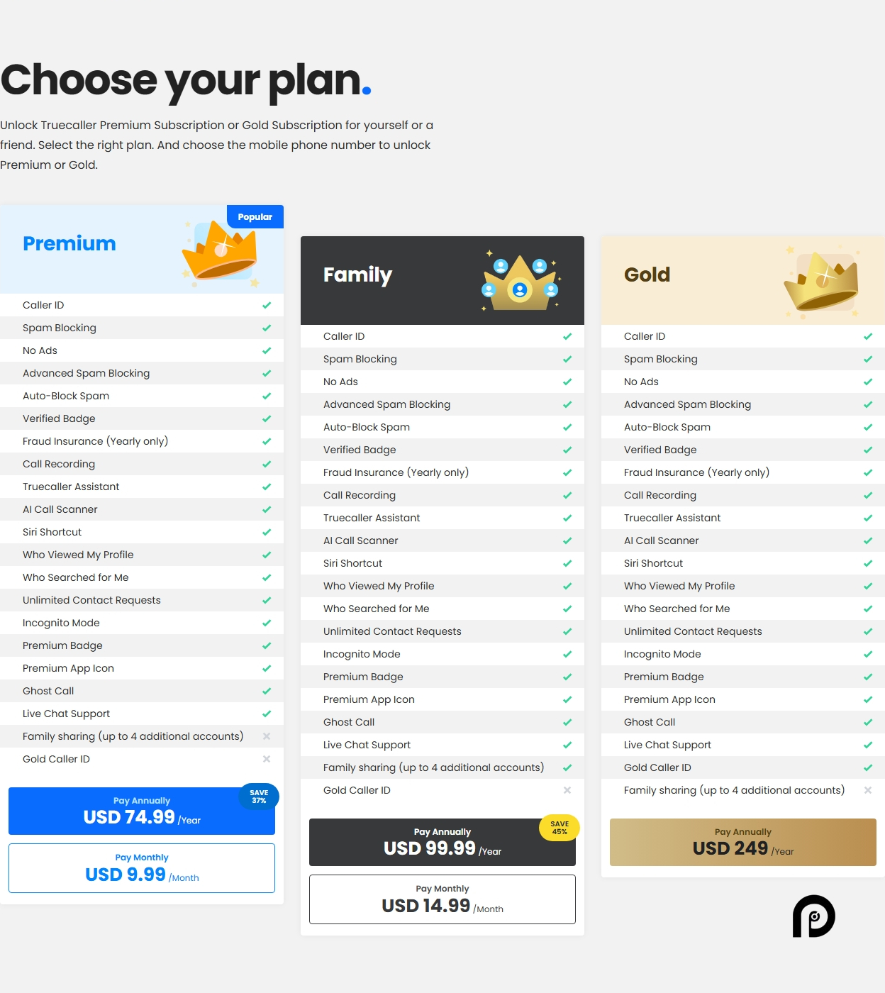 Truecaller Premium pricing on February 13, 2025