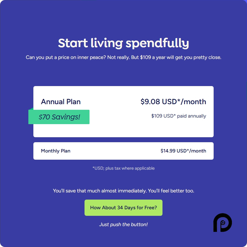 YNAB pricing on February 15, 2025
